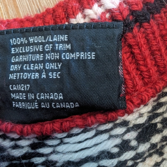 Black Canyon Canadian Wool Sweater L Nordic Boxy Ski Fair Isle Snowflake size L - Picture 11 of 12